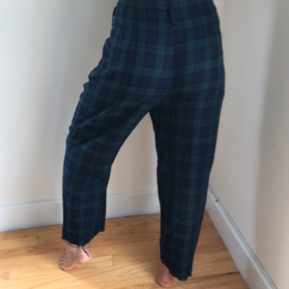 Plaid crop pants